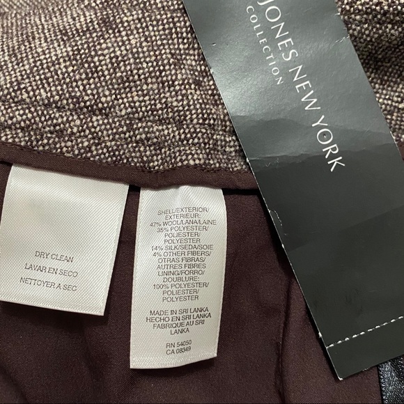 New York Collection Women’s Pants Brown Wool SZ 16 - Picture 8 of 8